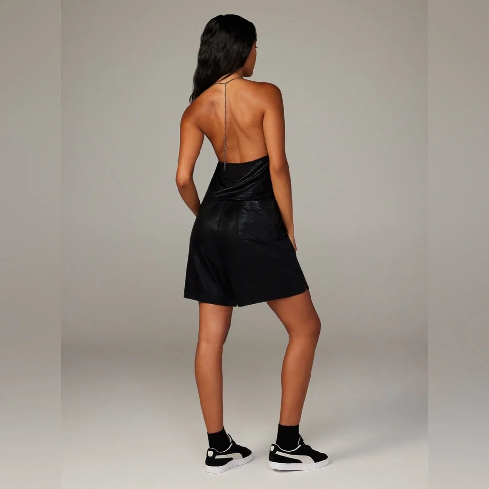 NEW Savage X Fenty Chain Reaction Metallic Black Basketball Shorts Streetwear L - Picture 4 of 14
